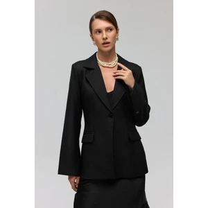 Lecco Dar Kesim Siyah Blazer