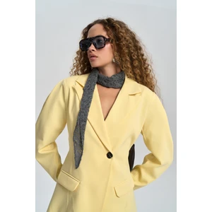 Briella Belden Oturtmalı Sarı Blazer