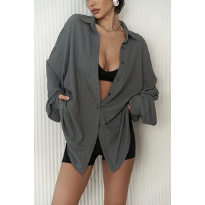 Ocean Füme Oversize Gömlek