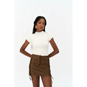 Anvers Boğazlı Ekru Crop