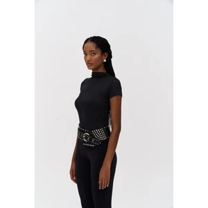 Anvers Boğazlı Siyah Crop