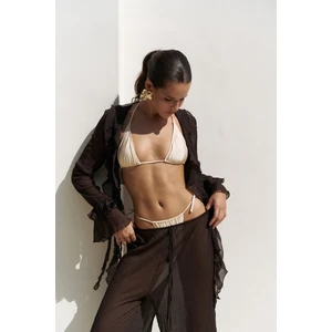 Olivia Kahve Gömlek Pantolon Takım