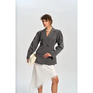 Briella Belden Oturtmalı Füme Blazer