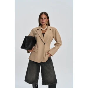 Briella Belden Oturtmalı Vizon Blazer