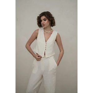 Clover Natural Müslin Yelek-Pantolon Takım