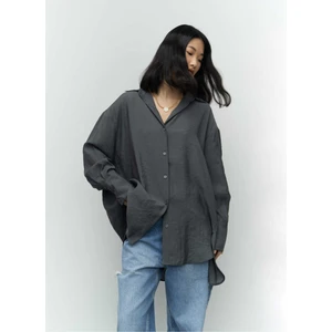 Zaria Antrasit Oversize Gömlek
