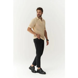 Robert Erkek Polo Yaka Bej Triko T-Shirt