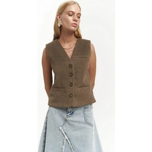 Pace Soft Kahve Kısa Yelek