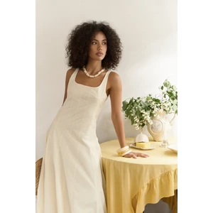 Garda Uzun Sarı Balon Elbise