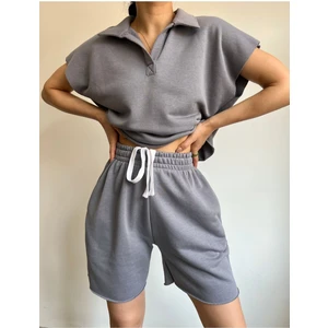 Polo Yaka Duman Şort Takım