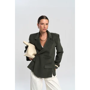 Armonia Yırtmaç Detaylı Petrol Mavisi Blazer