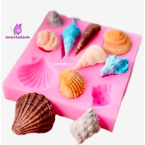 10 Lu Midye Deniz Kabukları 1 Adet Silikon Kalıp K-172