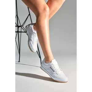 Tonny Black Unisex Beyaz Beyaz Rahat Kalıp Poli Taban Bağcıklı Spor Ayakkabı