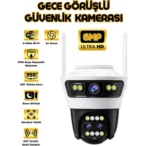 6mp 6k Ultra Hd Blıc 8xzoom Dış Mekan Gece Görüşlü Akıllı Ip Güvenlik Kamerası