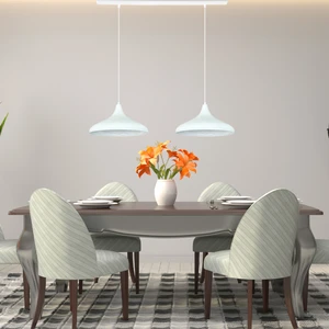 Ikili Champion Beyaz Iç Beyaz Sarkıt Lamba Yemek Masası Oturma Odası Mutfak Salon Otel Café