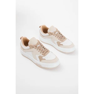 Tonny Black Kadın Bej Termo Taban Bağcıklı Spor Ayakkabı