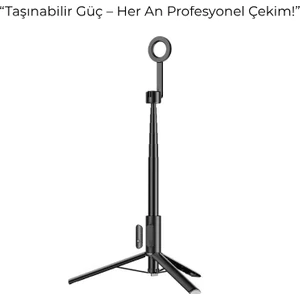 Kablosuz Uzaktan Kumandalı Manyetik Tripod – 164 cm | 360° Döner Başlık | Hafif ve Katlanabilir