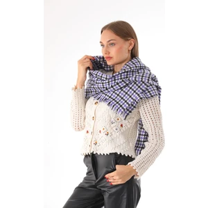 Kadın Kazayağı Siyah Desenli Atkı