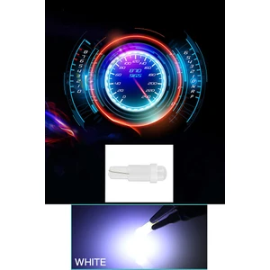 10 Adet 12V T5 LED Ampul Oto Kilometre Gösterge Kadran Ambians Aydınlatma Ledi Beyaz