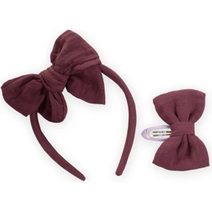 Taçlı Toka Seti Mürdüm