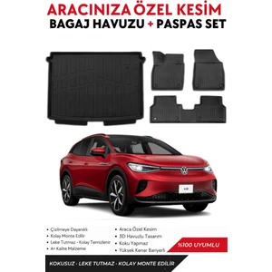 Volkswagen Id4 2024-2025 Model Üst Bagaj Havuzu+Paspas Takımı Full Takım