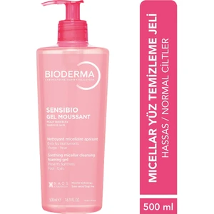 Bioderma Sensibio Foaming Gel Hassas ve Normal Ciltler Durulanan Micellar Yüz Temizleme Jeli 500 ml