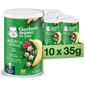 Organik Pirinçli Buğdaylı Muzlu Bebek Atıştırmalığı 35G x 10 Adet
