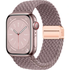 Apple Watch 10 46MM Yumuşak Dokuluörgü Tasarımlı Hasır Kordon Strap Kayış