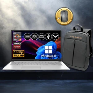 Vivobook Go 15 RYZEN5-7520U 8gb 512GB Nvme SSD E1504FA-BQ1741 ATL29 15.6" WIN11PRO Notebook+Çanta+Mouse