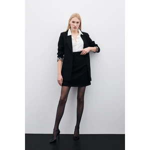 Düz Mini Etek - Siyah