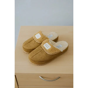 Kadın Ccc Desenli Rahat Kaymaz Kalın Tabanlı Ev Terliği Tüylü Terlik Çeyiz Bohça