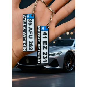 Kişiye Özel Plakalı Anahtarlık