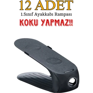 Gondol Ayakkabı Rampası 12 Adet 1.sınıf Dolap Içi Ayakkabı Düzenleyici Kokusuz Organizer