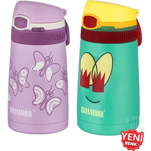 2li Set Pipetli Çelik Termos 350ML -6 Saat Isı Yalıtımı-