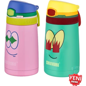 2li Set Pipetli Çelik Termos 350ML -6 Saat Isı Yalıtımı-