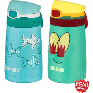 2li Set Pipetli Çelik Termos 350ML -6 Saat Isı Yalıtımı-