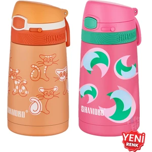 2li Set Pipetli Çelik Termos 350ML -6 Saat Isı Yalıtımı-