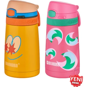 2li Set Pipetli Çelik Termos 350ML -6 Saat Isı Yalıtımı-