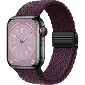 Apple Watch 7 41MM Yumuşak Dokuluörgü Tasarımlı Hasır Kordon Strap Kayış