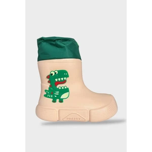 Çocuk Kışlık Su Geçirmez Yağmur Botu Bej