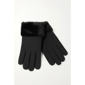 Kadın Kışlık Kürk Detaylı Polar Içlikli Dokunmatik Ekran Uyumlu Eldiven