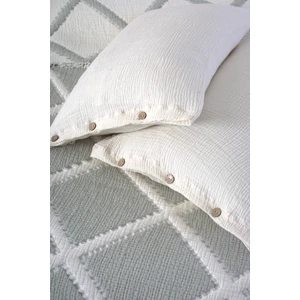 Lüks Multi Muslin %100 Pamuk Çift Kişillik Yatak Örtüsü 230X250 cm Battal Boy 2 Yastıklı