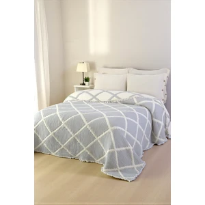 Lüks Multi Muslin %100 Pamuk Çift Kişillik Yatak Örtüsü 230X250 cm Battal Boy 2 Yastıklı