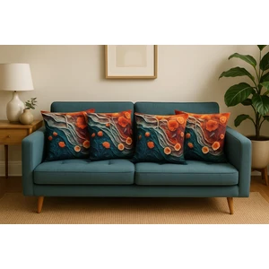 Özdağ Home Concept Modern Dijital Baskılı 3 Boyutlu Dekoratif Kırlent Kılıfı  – Renkli, Şık ve Yıkanabilir