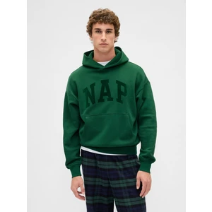 Erkek Yeşil Vintagesoft Nap Logo Sweatshirt