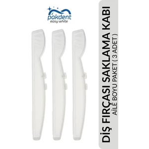 Diş Fırçası Saklama Kabı | 3 Adet | Geniş Boy | Şeffaf