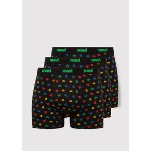 3lü Baskılı Siyah Boxer 0912236-900