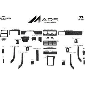 Fiat Tempra Pianoblack Kaplama 1991-1995 33 Parça Karbon
