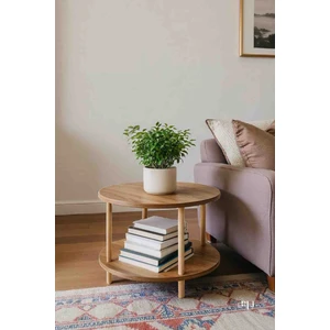 Yan Sehpa Ahşap Ayaklı Atlantik Çam Desenli Çevir Kur Kendin Kur Basit Kurulum