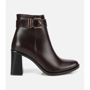 01BOH314950A480 KADIN Kahverengi Tokalı Topuklu Bilekte Bot